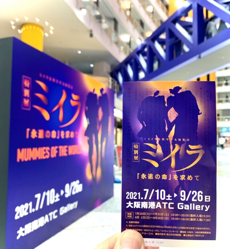 ミイラ展。大阪。ATC。藤美堂。